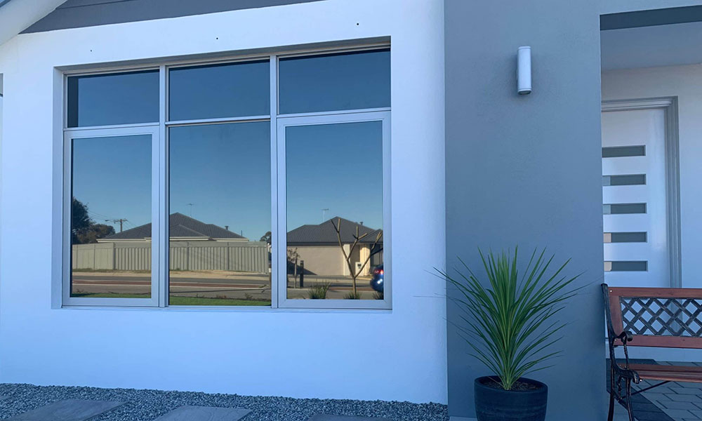 silver reflective window tinting for home